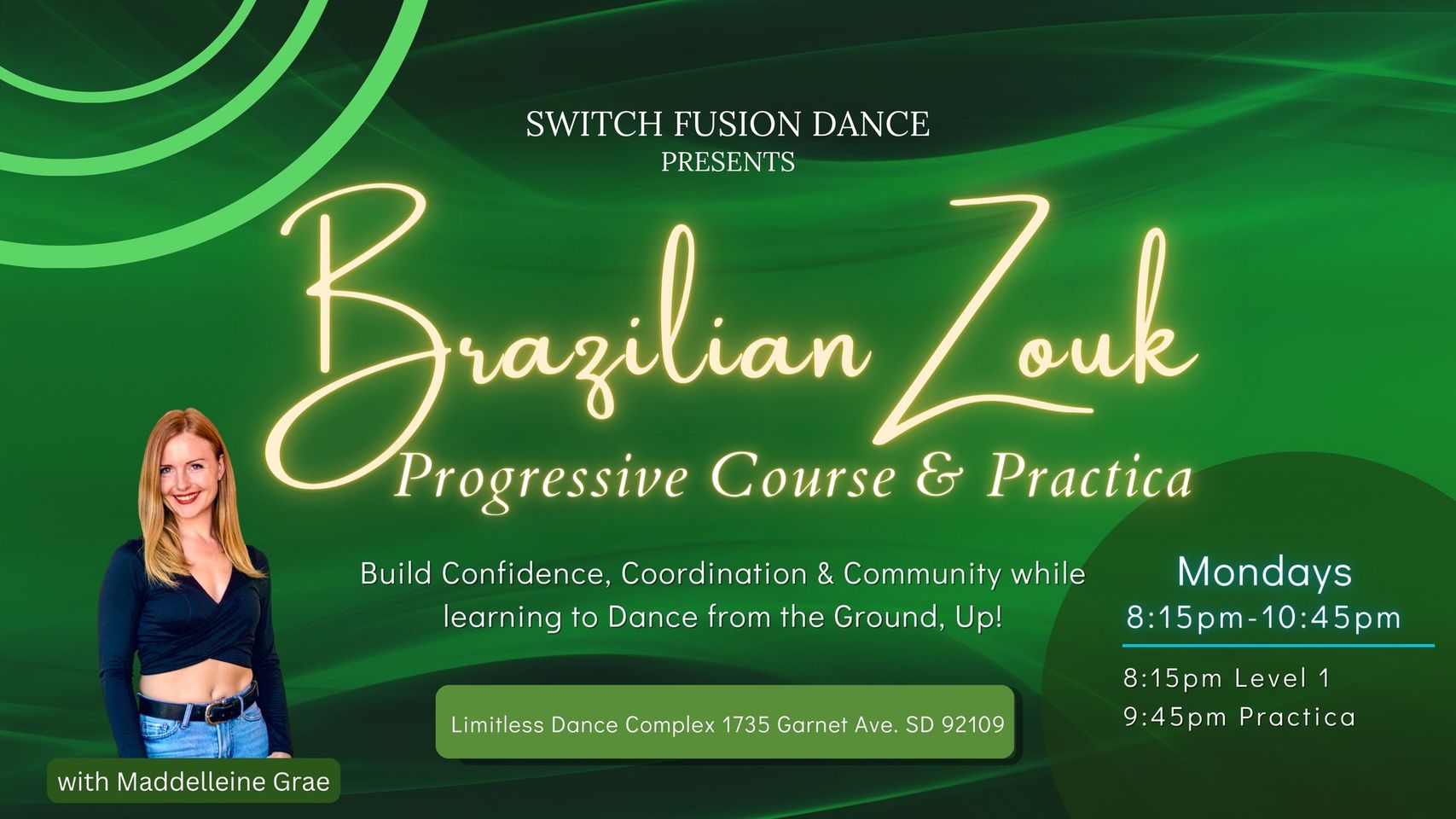 Brazilian Zouk Progressive Course & Practica